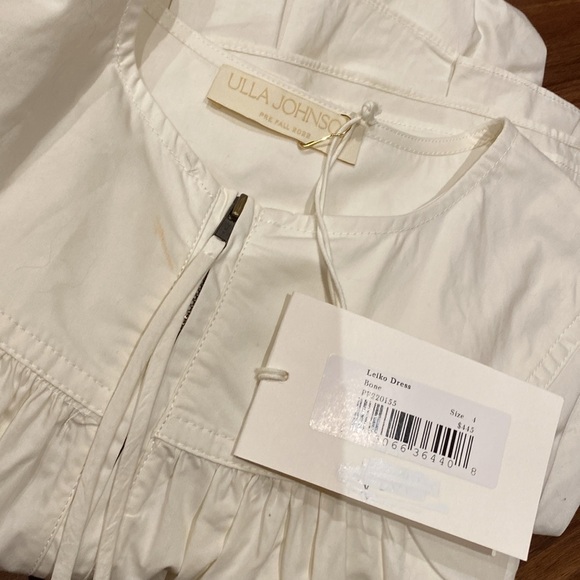 Ulla Johnson Bone Leiko Long Sleeve Cotton Shift Dress Size 10 - Picture 4 of 5